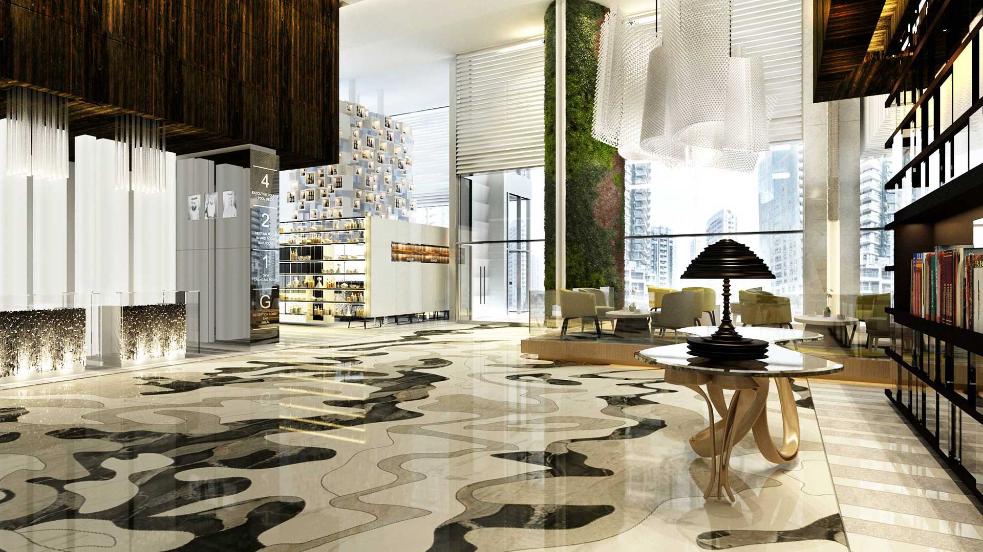 Hotel lobby interior by ASID Studio